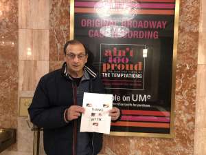 Anthony attended Ain't Too Proud -the Life and Times of the Temptations on Feb 11th 2020 via VetTix 