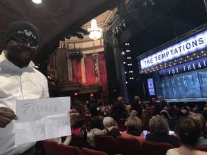 Anthony attended Ain't Too Proud -the Life and Times of the Temptations on Feb 11th 2020 via VetTix 