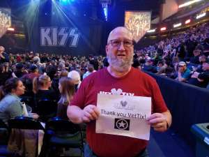 Thomas attended Kiss: End of the Road World Tour on Feb 24th 2020 via VetTix 