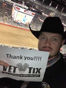 Jason attended San Antonio PRCA Rodeo Semi-Finals Followed by BUSH on Feb 19th 2020 via VetTix 