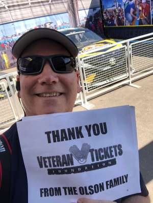 Sven attended Fanshield 500 - Phoenix Raceway on Mar 8th 2020 via VetTix 