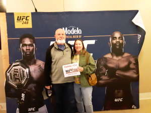 Cheryl & Terry attended UFC 248 on Mar 7th 2020 via VetTix 