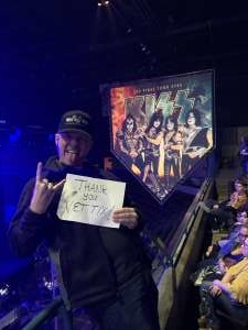 Sonic attended KISS: End of the Road World Tour on Mar 2nd 2020 via VetTix 