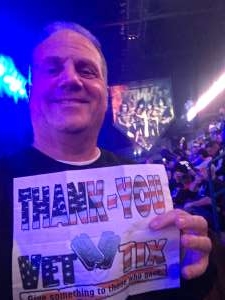 Ray -USAF Veteran attended KISS: End of the Road World Tour on Mar 2nd 2020 via VetTix 