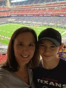 Shannon Sauter attended Houston Texans vs. Minnesota Vikings - NFL on Oct 4th 2020 via VetTix 