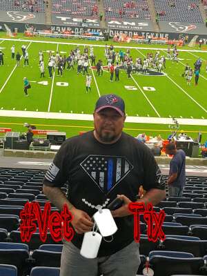 Ssg Corona attended Houston Texans vs. Jacksonville Jaguars - NFL on Oct 11th 2020 via VetTix 