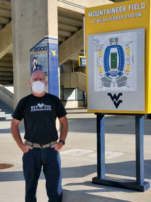 Calvin attended West Virginia University Mountaineers vs. TCU on Nov 14th 2020 via VetTix 