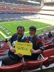 David Arriola attended Houston Texans vs. New England Patriots - NFL on Nov 22nd 2020 via VetTix 