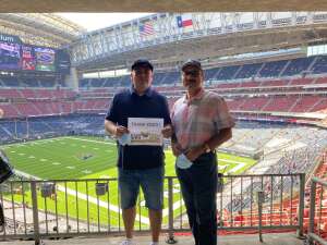 SFC ROLDAN, SANDRY attended Houston Texans vs. New England Patriots - NFL on Nov 22nd 2020 via VetTix 