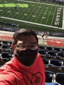 Omar attended Houston Texans vs. Indianapolis Colts - NFL on Dec 6th 2020 via VetTix 
