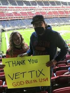 Justin Guy attended Houston Texans vs. Tennessee Titans - NFL on Jan 3rd 2021 via VetTix 