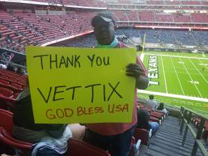 Henry Lott attended Houston Texans vs. Tennessee Titans - NFL on Jan 3rd 2021 via VetTix 