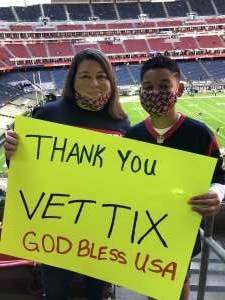 Adams attended Houston Texans vs. Tennessee Titans - NFL on Jan 3rd 2021 via VetTix 