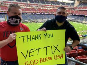 Rigo K. attended Houston Texans vs. Tennessee Titans - NFL on Jan 3rd 2021 via VetTix 