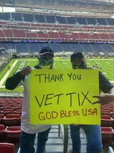 Julio Gomez attended Houston Texans vs. Tennessee Titans - NFL on Jan 3rd 2021 via VetTix 