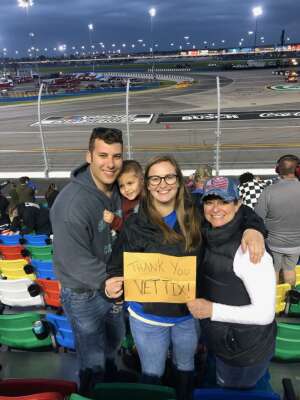 T.J. attended NASCAR Cup Series - Daytona Road Course on Feb 21st 2021 via VetTix 