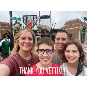 Davis Family attended Detroit Tigers vs. Cleveland Indians - MLB on May 25th 2021 via VetTix 