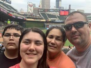 Hardin Family attended Minnesota Twins vs. Los Angeles Angels - MLB on Jul 23rd 2021 via VetTix 