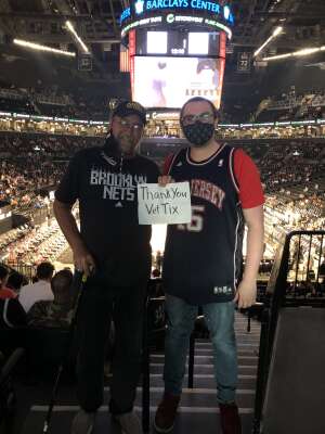 Father & Son Game Night attended Brooklyn Nets vs. Milwaukee Bucks - NBA - Second Round Playoffs! Game 1 ** Vaccinated Fan Section Only ** on Jun 5th 2021 via VetTix 