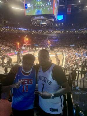 Dimas attended Brooklyn Nets vs. Milwaukee Bucks - NBA - Second Round Playoffs! Game 1 ** Vaccinated Fan Section Only ** on Jun 5th 2021 via VetTix 
