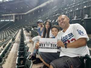 Garcia Fam attended Arizona Diamondbacks vs. Los Angeles Dodgers - MLB on Jun 18th 2021 via VetTix 