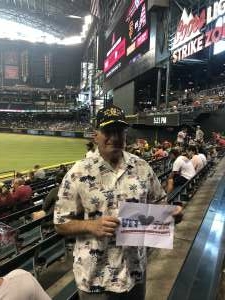 Gary attended Arizona Diamondbacks vs. San Francisco Giants - MLB on Jul 4th 2021 via VetTix 