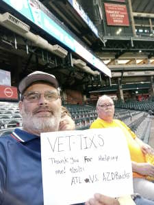 Pyrodogg69 attended Arizona Diamondbacks vs. Atlanta Braves - MLB on Sep 20th 2021 via VetTix 