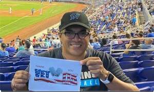 Vini- USMC Vet attended Miami Marlins vs. Los Angeles Dodgers - MLB on Jul 5th 2021 via VetTix 