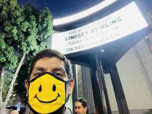 Napoleon Ochoa  attended Lindsey Stirling - Artemis Tour North America 2021 on Aug 31st 2021 via VetTix 