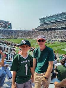 James attended Michigan State Spartans vs. Youngstown State Penguins - NCAA Football on Sep 11th 2021 via VetTix 