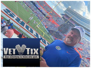 Tom W, Army Veteran attended University of Florida Gators vs. Florida Atlantic University Owls - NCAA Football on Sep 4th 2021 via VetTix 