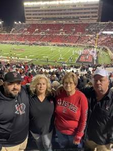 Jared attended Texas Tech Red Raiders vs. Oklahoma State Cowboys - NCAA Football on Nov 20th 2021 via VetTix 