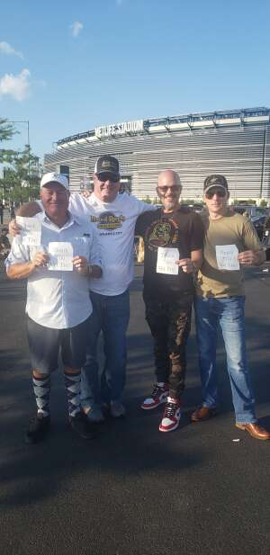 Left to right. Rich, Steve, Ronnie & Todd attended Guns N' Roses 2021 Tour on Aug 5th 2021 via VetTix 