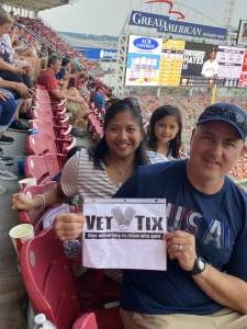 Vanessa Dehner attended Cincinnati Reds vs Pittsburgh Pirates - MLB on Aug 7th 2021 via VetTix 