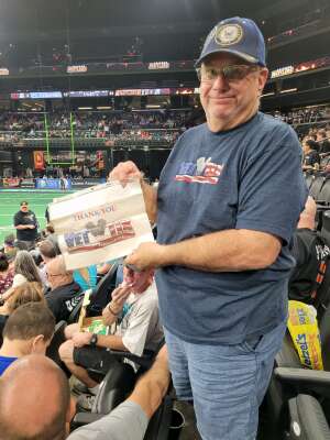 Terry attended Arizona Rattlers vs. Frisco Fighters on Aug 21st 2021 via VetTix 
