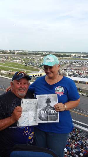 Patty & Dennis attended Coke Zero Sugar 400 - NASCAR Cup Series at Daytona International Speedway on Aug 28th 2021 via VetTix 