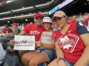 Jennifer Santiago  attended Philadelphia Phillies vs. Arizona Diamondbacks - MLB on Aug 26th 2021 via VetTix 