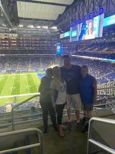Nicole  attended Detroit Lions vs. Indianapolis Colts - NFL Preseason on Aug 27th 2021 via VetTix 