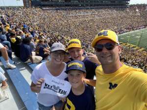 The Yoders  attended University of Michigan Wolverines vs. Northern Illinois University - NCAA Football on Sep 18th 2021 via VetTix 