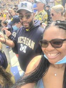 Amanda Griffin attended University of Michigan Wolverines vs. Northern Illinois University - NCAA Football on Sep 18th 2021 via VetTix 