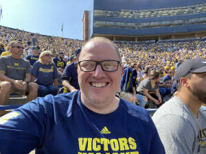 Jeff attended University of Michigan Wolverines vs. Northern Illinois University - NCAA Football on Sep 18th 2021 via VetTix 