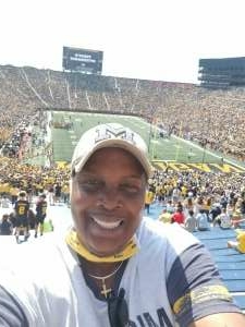 Retired MSG Sheila Holmes  attended University of Michigan Wolverines vs. Northern Illinois University - NCAA Football on Sep 18th 2021 via VetTix 