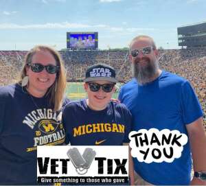 Landon attended University of Michigan Wolverines vs. Northern Illinois University - NCAA Football on Sep 18th 2021 via VetTix 