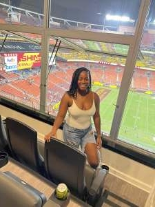 Kelsey  attended Washington Football Team vs. Baltimore Ravens - NFL on Aug 28th 2021 via VetTix 