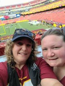 Tammy Jo attended Washington Football Team vs. Baltimore Ravens - NFL on Aug 28th 2021 via VetTix 
