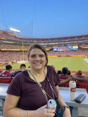 Heather Y attended Washington Football Team vs. Baltimore Ravens - NFL on Aug 28th 2021 via VetTix 