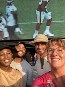 Jenni Wilson attended Washington Football Team vs. Baltimore Ravens - NFL on Aug 28th 2021 via VetTix 