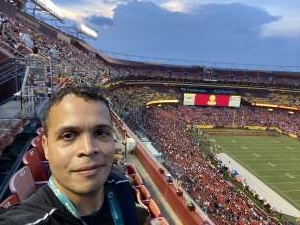 Emmanuel Campos attended Washington Football Team vs. Baltimore Ravens - NFL on Aug 28th 2021 via VetTix 