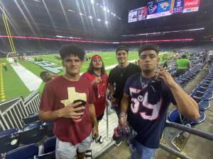 Carlos attended Houston Texans vs. Tampa Bay Buccaneers - NFL on Aug 28th 2021 via VetTix 