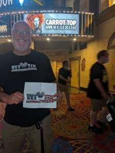 Ray Jason attended Carrot Top on Aug 31st 2021 via VetTix 